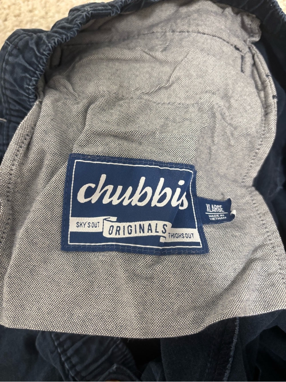 chubbies Navy Flat-Front Casual Shorts